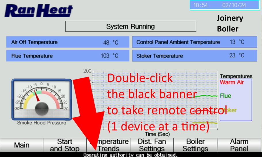 Double-click banner to take remote control