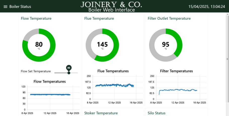Web interface screenshot